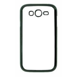 Coque pour Samsung i9082 GRAND motif géométrique pattern noir et blanc - ronds noirs sur fond blanc - contour noir