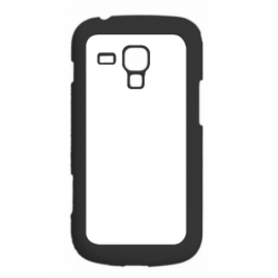 Coque pour Samsung S Duo S7562 motif géométrique pattern noir et blanc - ronds noirs sur fond blanc - contour noir