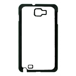 Coque pour Samsung Galaxy Note i9220 motif géométrique pattern noir et blanc - ronds carrés noirs blancs - contour noir