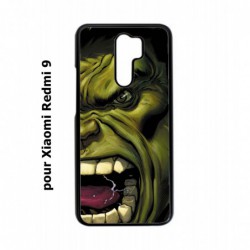 Coque noire pour Xiaomi Redmi 9 Monstre Vert Hulk Hurlant