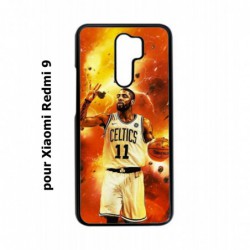 Coque noire pour Xiaomi Redmi 9 star Basket Kyrie Irving 11 Nets de Brooklyn