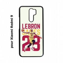 Coque noire pour Xiaomi Redmi 9 star Basket Lebron James Cavaliers de Cleveland 23