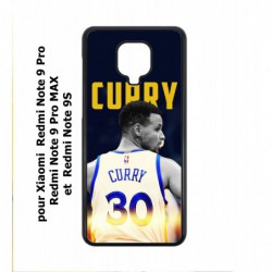 Coque noire pour Xiaomi Redmi Note 9 Pro Max Stephen Curry Golden State Warriors Basket 30