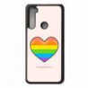 Coque noire pour Xiaomi Redmi Note 9 Pro Rainbow Peace LGBT - couleur arc en ciel Main Victoire Paix LGBT