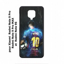 Coque noire pour Xiaomi Redmi Note 9 Pro Max Lionel Messi FC Barcelone Foot