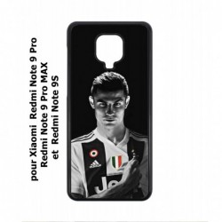Coque noire pour Xiaomi Redmi Note 9S Cristiano Ronaldo Club Foot Turin