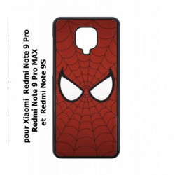 Coque noire pour Xiaomi Redmi Note 9 Pro les yeux de Spiderman - Spiderman Eyes - toile Spiderman