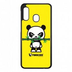 Coque noire pour Samsung Ace 3 i7272 PANDA BOO® Bamboo à pleine dents - coque humour