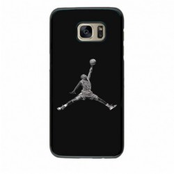 Coque noire pour Samsung S8 Michael Jordan 23 shoot Chicago Bulls Basket