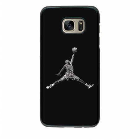 Coque noire pour Samsung S9 PLUS Michael Jordan 23 shoot Chicago Bulls Basket