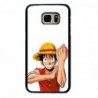 Coque noire pour Samsung i8552 One Piece Dessin animé Monkey D Luffy