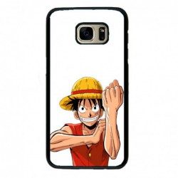 Coque noire pour Samsung S4 One Piece Dessin animé Monkey D Luffy