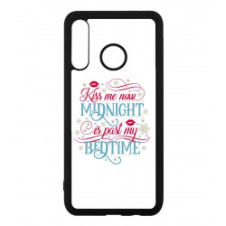 Coque noire pour Huawei P Smart 2020 Kiss me now Midnight is past my Bedtime amour embrasse-moi
