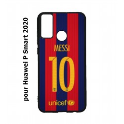 Coque noire pour Huawei P Smart 2020 maillot 10 Lionel Messi FC Barcelone Foot