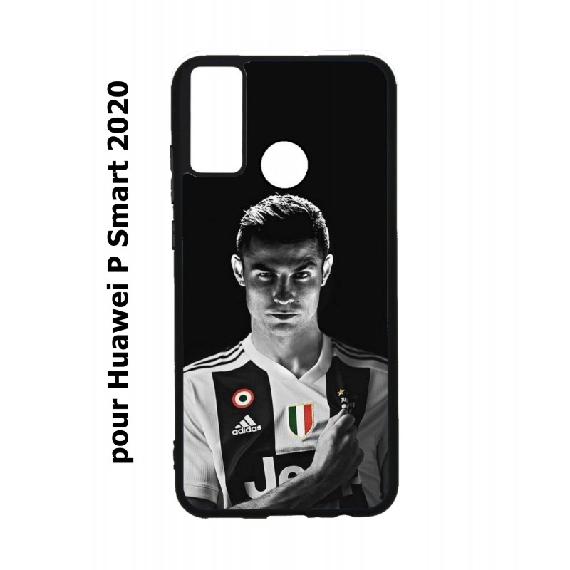 Coque noire pour Huawei P Smart 2020 Cristiano Ronaldo Club Foot Turin