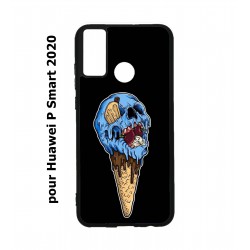 Coque noire pour Huawei P Smart 2020 Ice Skull - Crâne Glace - Cône Crâne - skull art