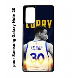 Coque noire pour Samsung Galaxy Note 20 Stephen Curry Golden State Warriors Basket 30