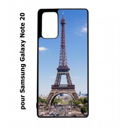 Coque noire pour Samsung Galaxy Note 20 Tour Eiffel Paris France
