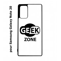 Coque noire pour Samsung Galaxy Note 20 Logo Geek Zone noir & blanc