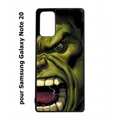 Coque noire pour Samsung Galaxy Note 20 Monstre Vert Hulk Hurlant