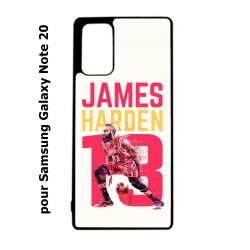 Coque noire pour Samsung Galaxy Note 20 star Basket James Harden 13 Rockets de Houston