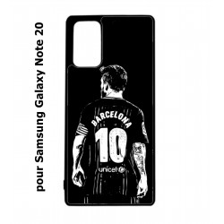 Coque noire pour Samsung Galaxy Note 20 Lionel Messi FC Barcelone Foot
