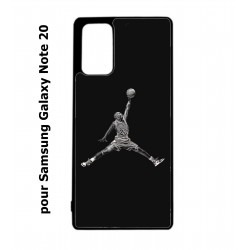 Coque noire pour Samsung Galaxy Note 20 Michael Jordan 23 shoot Chicago Bulls Basket
