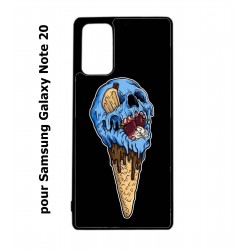 Coque noire pour Samsung Galaxy Note 20 Ice Skull - Crâne Glace - Cône Crâne - skull art