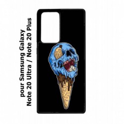 Coque noire pour Samsung Galaxy Note 20 Ultra Ice Skull - Crâne Glace - Cône Crâne - skull art