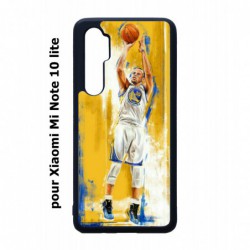 Coque noire pour Xiaomi Mi Note 10 lite Stephen Curry Golden State Warriors Shoot Basket