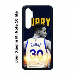 Coque noire pour Xiaomi Mi Note 10 lite Stephen Curry Golden State Warriors Basket 30