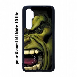 Coque noire pour Xiaomi Mi Note 10 lite Monstre Vert Hulk Hurlant