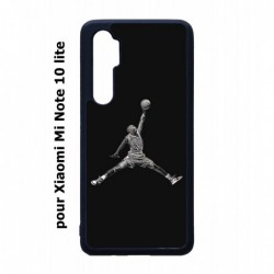 Coque noire pour Xiaomi Mi Note 10 lite Michael Jordan 23 shoot Chicago Bulls Basket