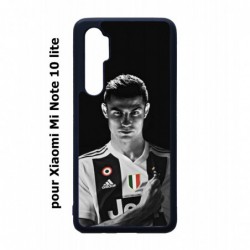 Coque noire pour Xiaomi Mi Note 10 lite Cristiano Ronaldo Club Foot Turin