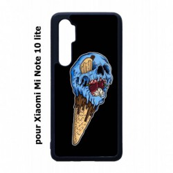 Coque noire pour Xiaomi Mi Note 10 lite Ice Skull - Crâne Glace - Cône Crâne - skull art