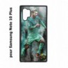 Coque noire pour Samsung Galaxy Note 10 Plus Lionel Messi FC Barcelone Foot vert-rouge-jaune
