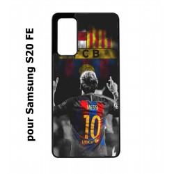 Coque noire pour Samsung S20 FE Lionel Messi 10 FC Barcelone Foot