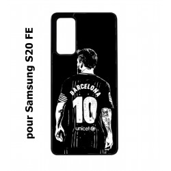 Coque noire pour Samsung S20 FE Lionel Messi FC Barcelone Foot