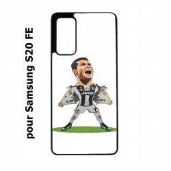 Coque noire pour Samsung S20 FE Cristiano Ronaldo club foot Turin Football - Ronaldo super héros