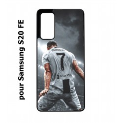 Coque noire pour Samsung S20 FE Cristiano Ronaldo club foot Turin Football stade