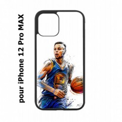 Coque noire pour Iphone 12 PRO MAX Stephen Curry Golden State Warriors dribble Basket
