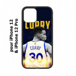 Coque noire pour Iphone 12 et 12 PRO Stephen Curry Golden State Warriors Basket 30
