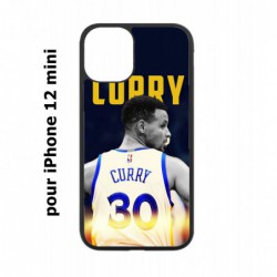Coque noire pour Iphone 12 MINI Stephen Curry Golden State Warriors Basket 30