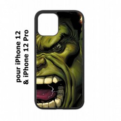 Coque noire pour Iphone 12 et 12 PRO Monstre Vert Hulk Hurlant