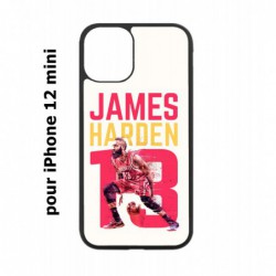 Coque noire pour Iphone 12 MINI star Basket James Harden 13 Rockets de Houston