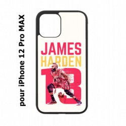 Coque noire pour Iphone 12 PRO MAX star Basket James Harden 13 Rockets de Houston