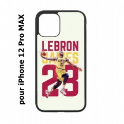 Coque noire pour Iphone 12 PRO MAX star Basket Lebron James Cavaliers de Cleveland 23