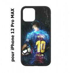 Coque noire pour Iphone 12 PRO MAX Lionel Messi FC Barcelone Foot