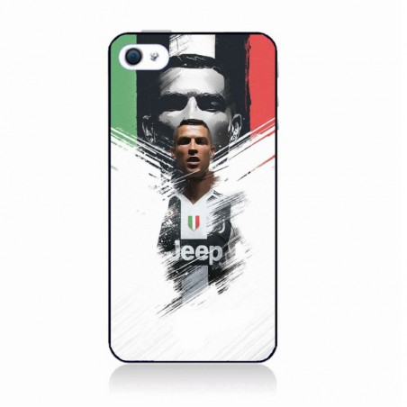 Coque noire pour IPHONE X Ronaldo CR7 Juventus Foot
