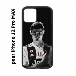 Coque noire pour Iphone 12 PRO MAX Cristiano Ronaldo Club Foot Turin